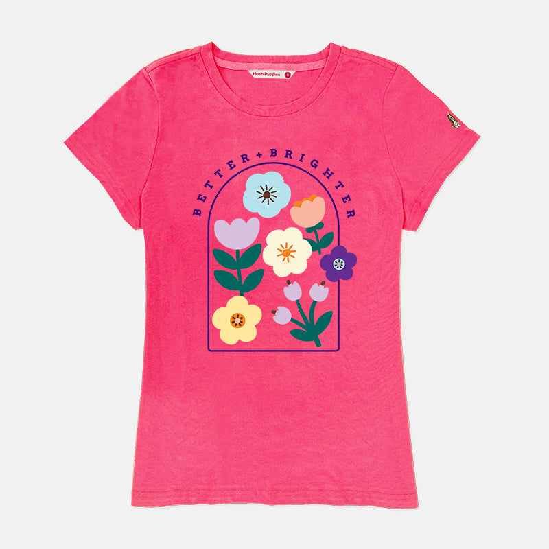 Ladies' Round Neck Graphic Tee | 100% Cotton | HLT579820