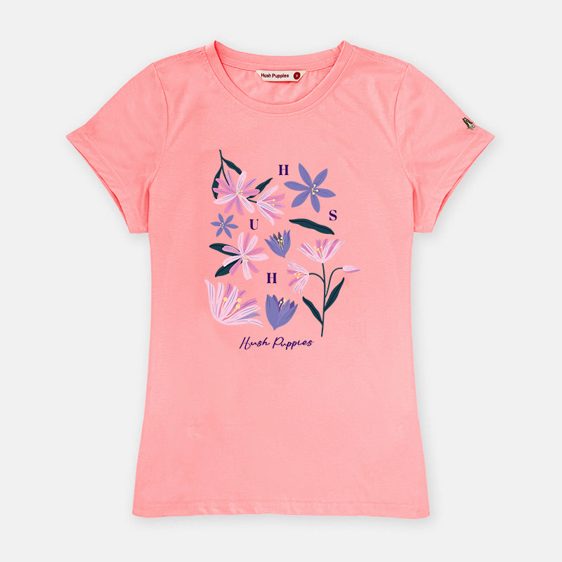 Ladies' Round Neck Graphic Tee | 100% Cotton | HLT579821