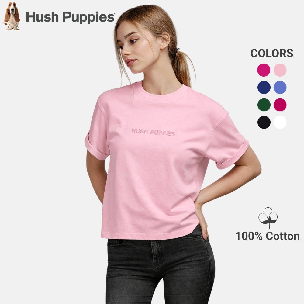 Hush Puppies Ladies Boxy Tee | 100% Cotton | HLT609873