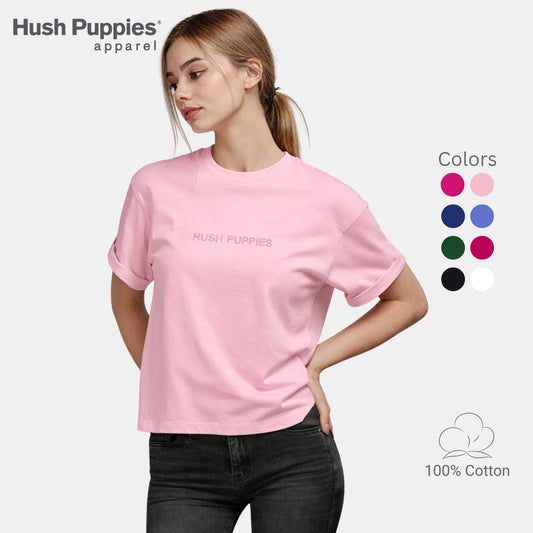 Hush Puppies Ladies Boxy Tee | 100% Cotton | HLT609873
