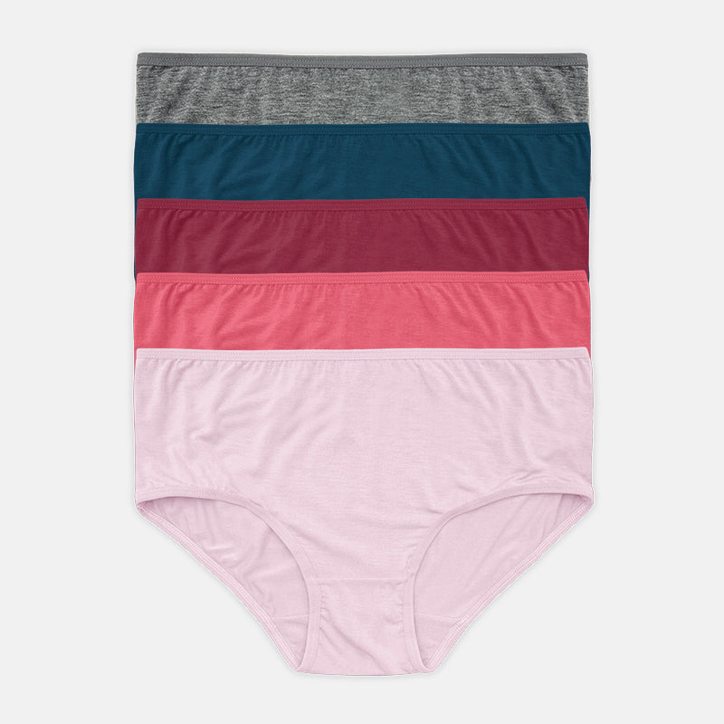 Bamboo Midi 5pcs Ladies Panties HLU409023