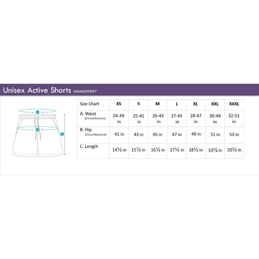 Unisex Active Shorts Melange | Cotton Mixed | HMM639897
