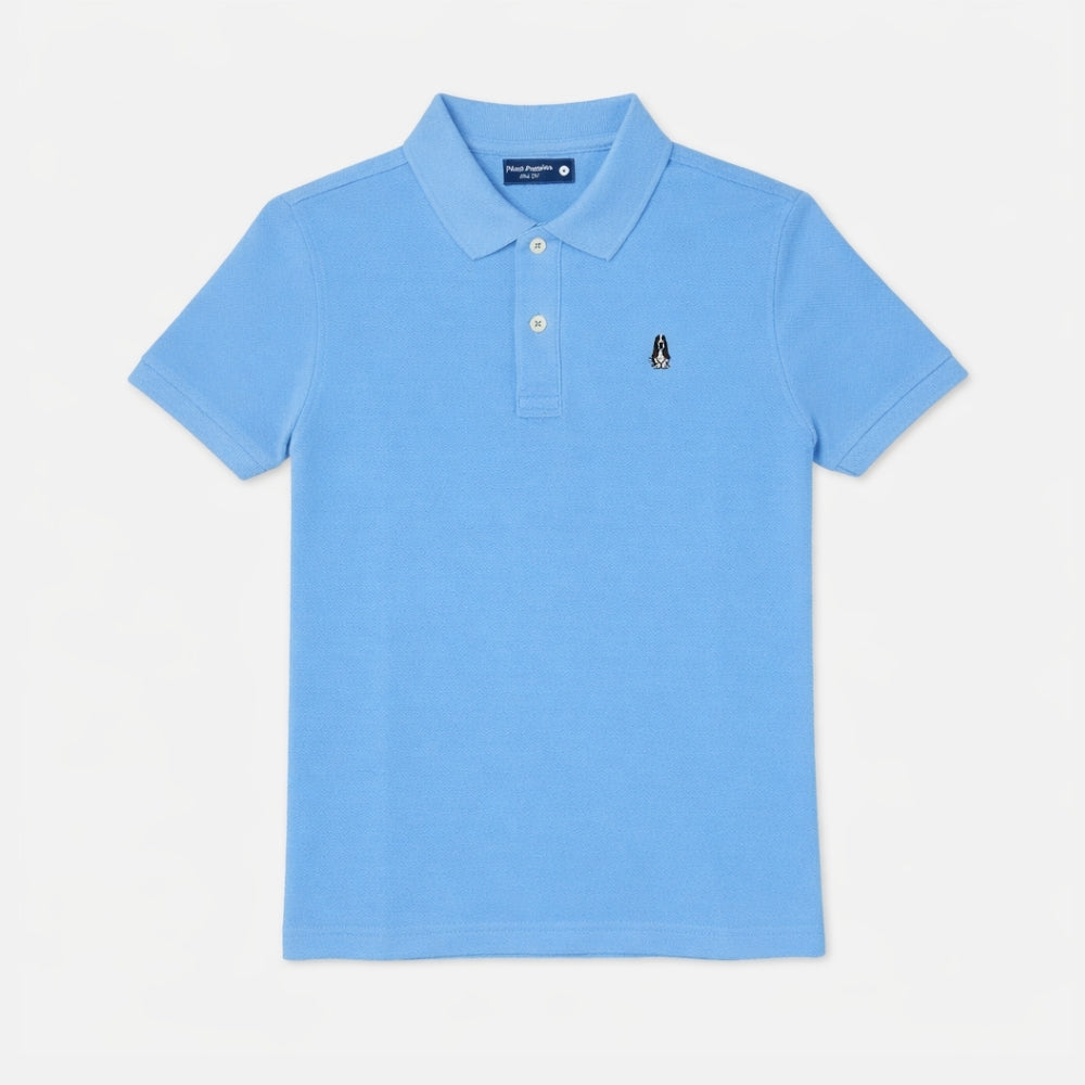 Hush Puppies Men's Basic Solid Polo With Small Dog EMB | Pique 100
