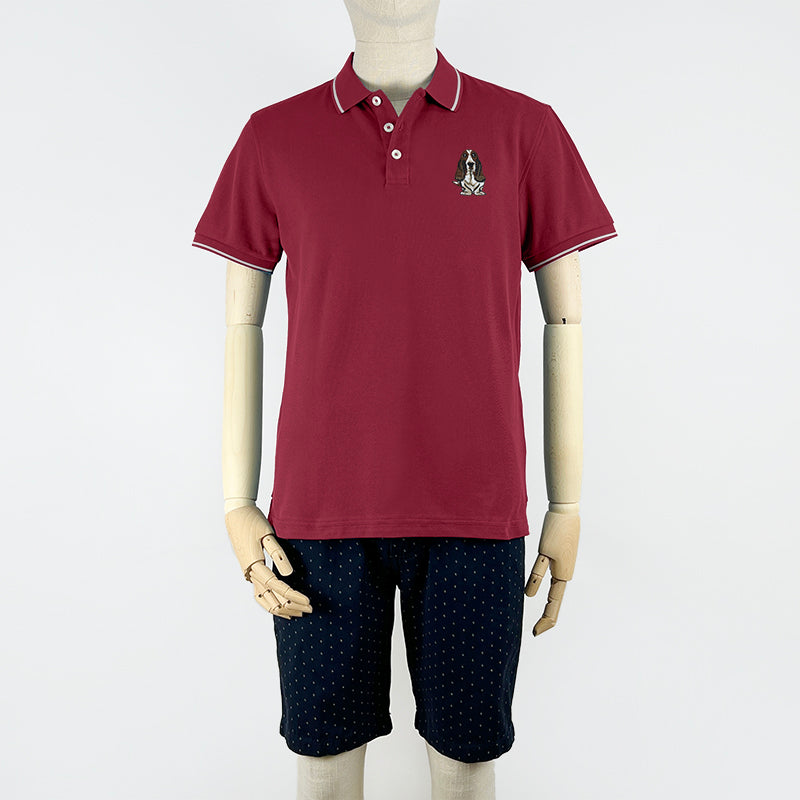 Men's Superfine Polo With Big Dog | Pique Cotton | HMP278461