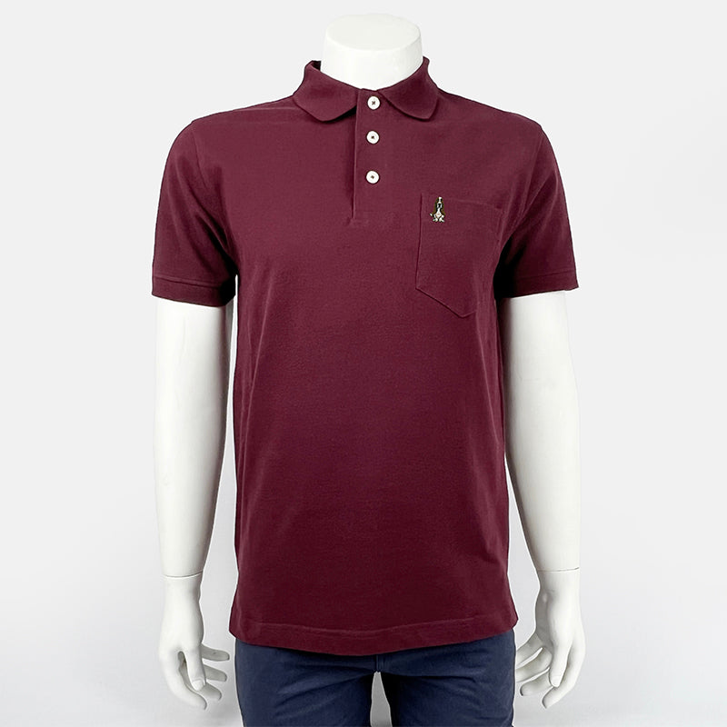 Men's Knit Basic Polo With Embroidery on Pocket | 100% Cotton | HMP601364