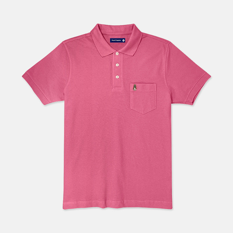 Men's Knit Basic Polo With Embroidery on Pocket | 100% Cotton | HMP601364