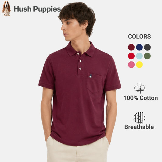 Men's Knit Basic Polo With Embroidery on Pocket | 100% Cotton | HMP601364
