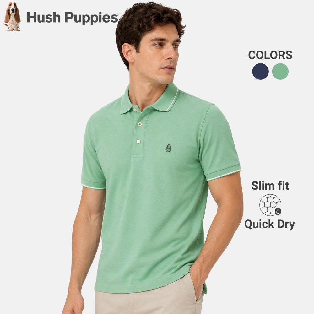 Men's Jacquard Collar Active Polo | Cotton | HMP639885