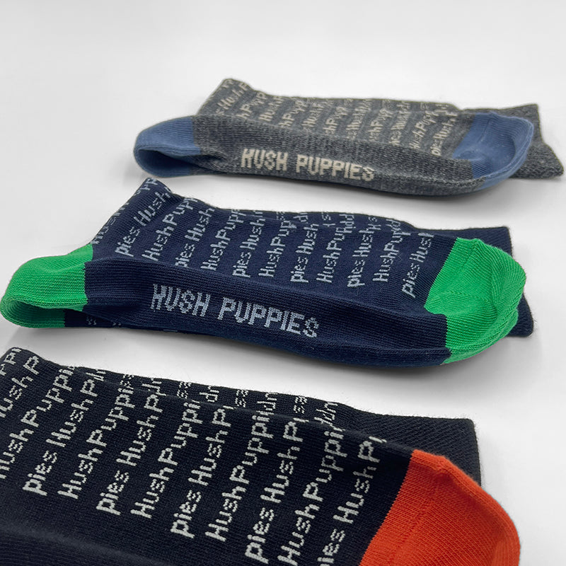 3prs Men Full Print Full Length Socks | Cotton Spandex | HMS479553