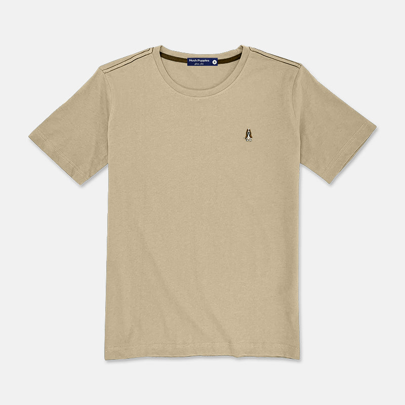Slim Fit Premium Cotton T-shirt - Light beige melange - Men