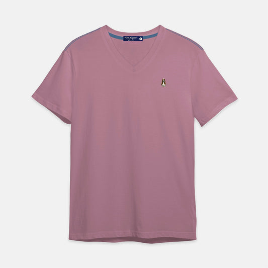 Men's V Neck Basic Tee | Cotton Mixed | Slim Fit | HMT308728