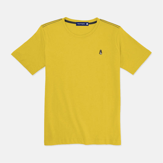 Men's Round Neck Basic Tee With Embroidery | Regular Fit | HMT308875