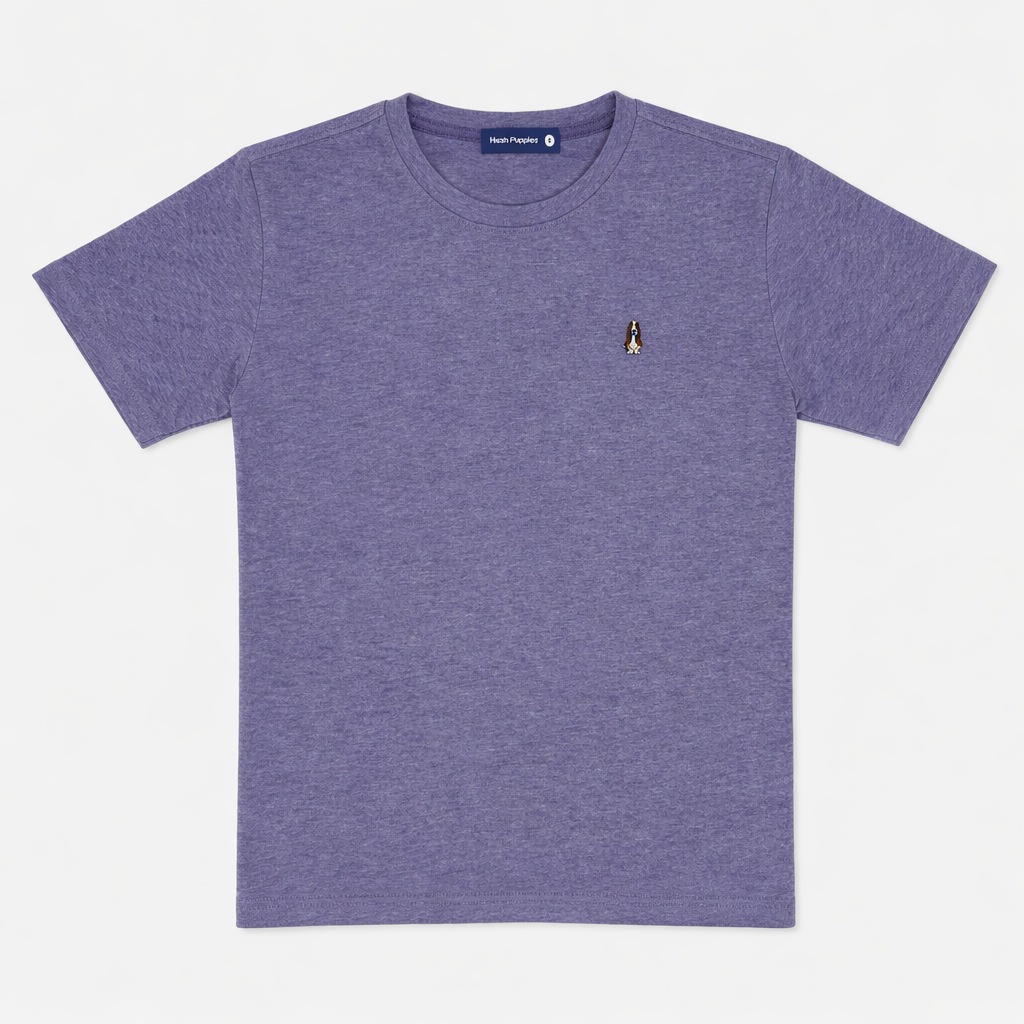 Men's Round-Neck Tee Melange | Cotton | HMT409418
