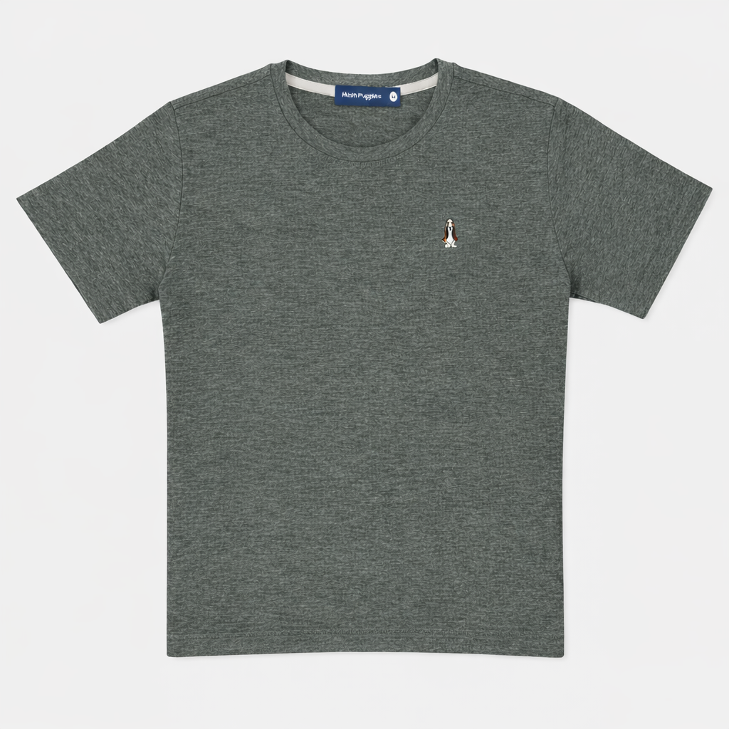 Men's Round-Neck Tee Melange | Cotton | HMT409418