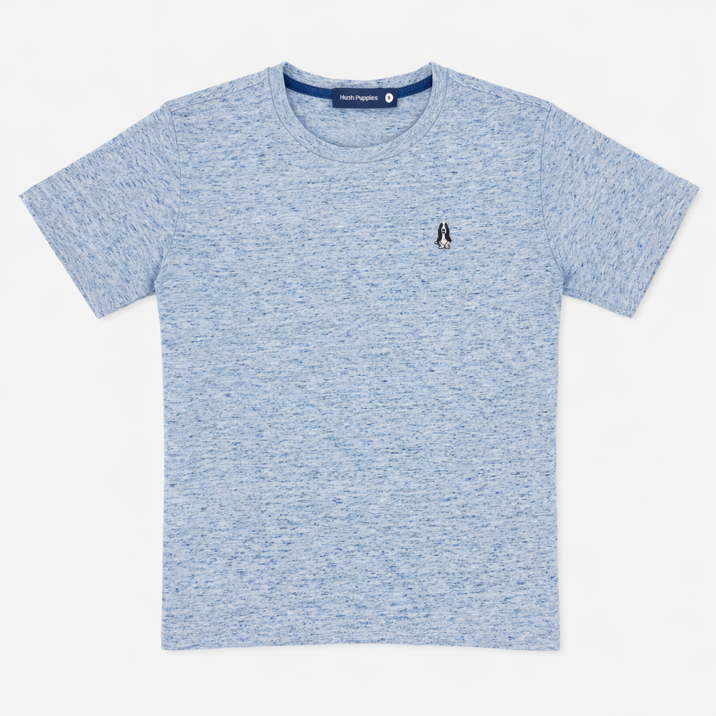 Men's Round-Neck Tee Melange | Cotton | HMT409418