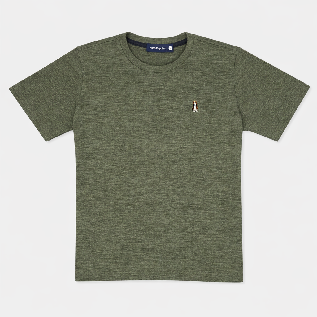 Men's Round-Neck Tee Melange | Cotton | HMT409418