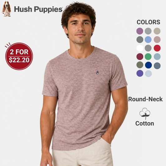 Men's Round-Neck Tee Melange | Cotton | HMT409418