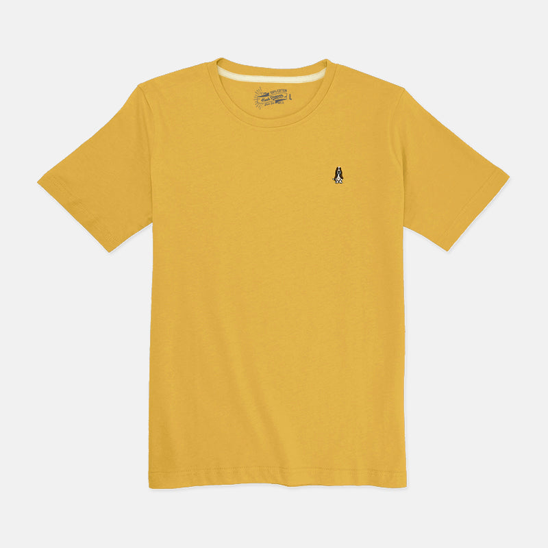 Hush Puppies Men's Round Neck Basic Tee | 100% Cotton | Slim Fit | HMT439212