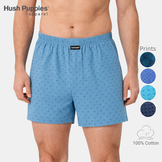 Hush Puppies 1pc Men Knit Boxer Shorts 100% Cotton HMX639857