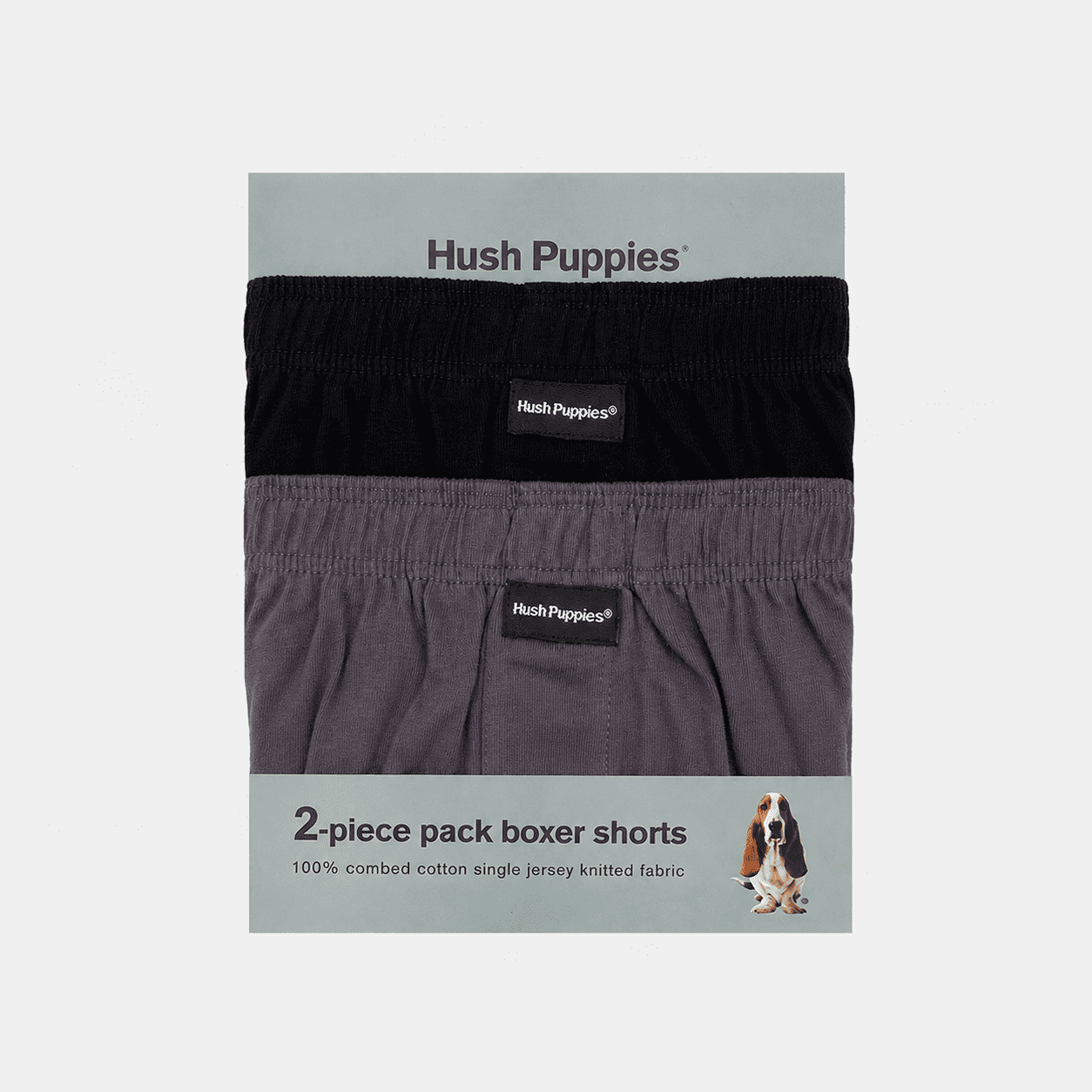 2pcs Men's Knit Boxer Shorts | Combed Cotton | HMX733055