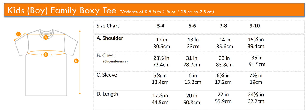 Boys' Round Neck Family Graphic Tee | 100% Cotton Single Jersey | HBT419143LLC