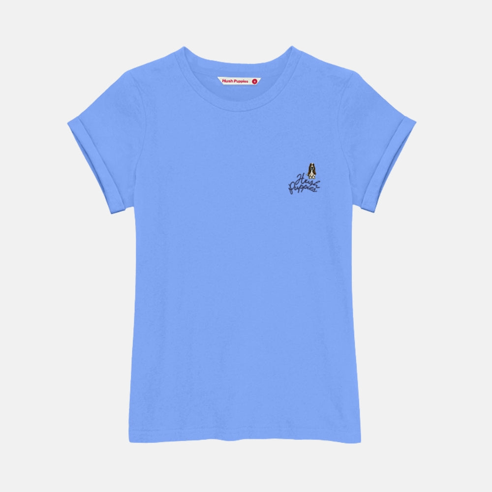 Ladies' Round Neck Basic Tee With Embroidery | A Line | HLT409441