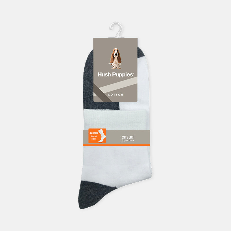 3prs Men's White Ankle Socks | Cotton Elastane | S141