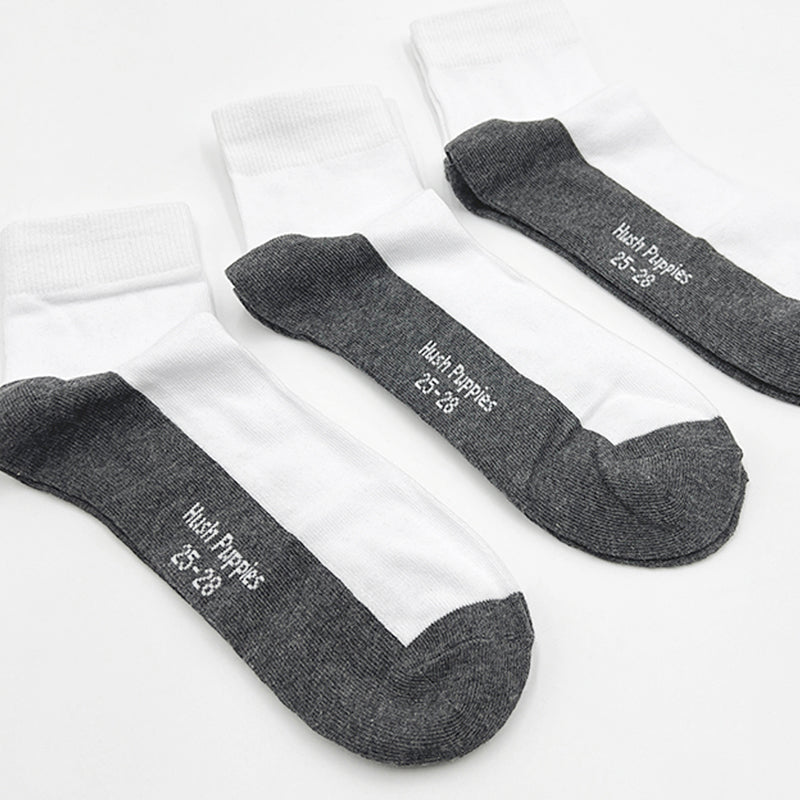 3prs Men's White Ankle Socks | Cotton Elastane | S141