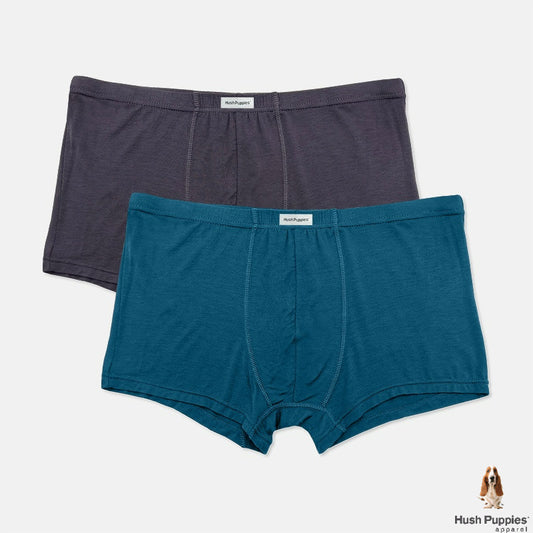 Hush Puppies 2pcs Men Boxer Briefs Bamboo Spandex BS2323