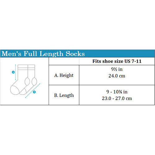 3prs Men Full Print Full Length Socks | Cotton Spandex | HMS479553