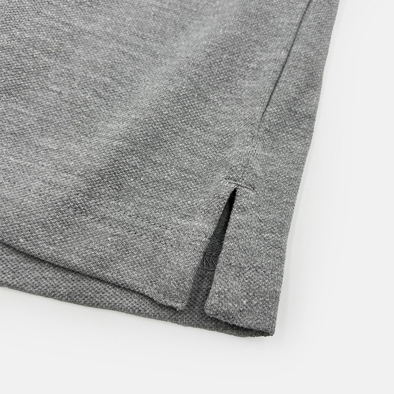 Men's Basic Solid Polo Tee Slim Fit With Small Dog Embroidery | Pique 100% Cotton | HMP107888