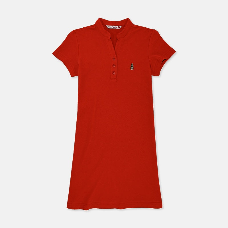Ladies' Polo Dress with Small Dog | Pique Cotton | HLD278468