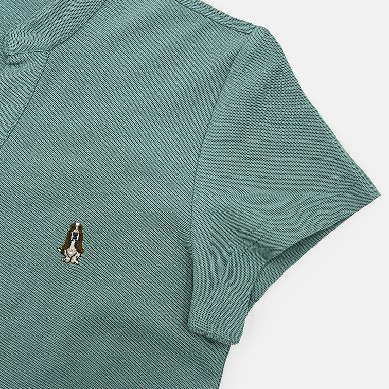 Ladies' Polo Dress with Small Dog | Pique Cotton | HLD278468
