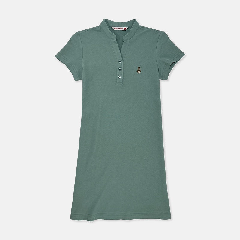 Ladies' Polo Dress with Small Dog | Pique Cotton | HLD278468