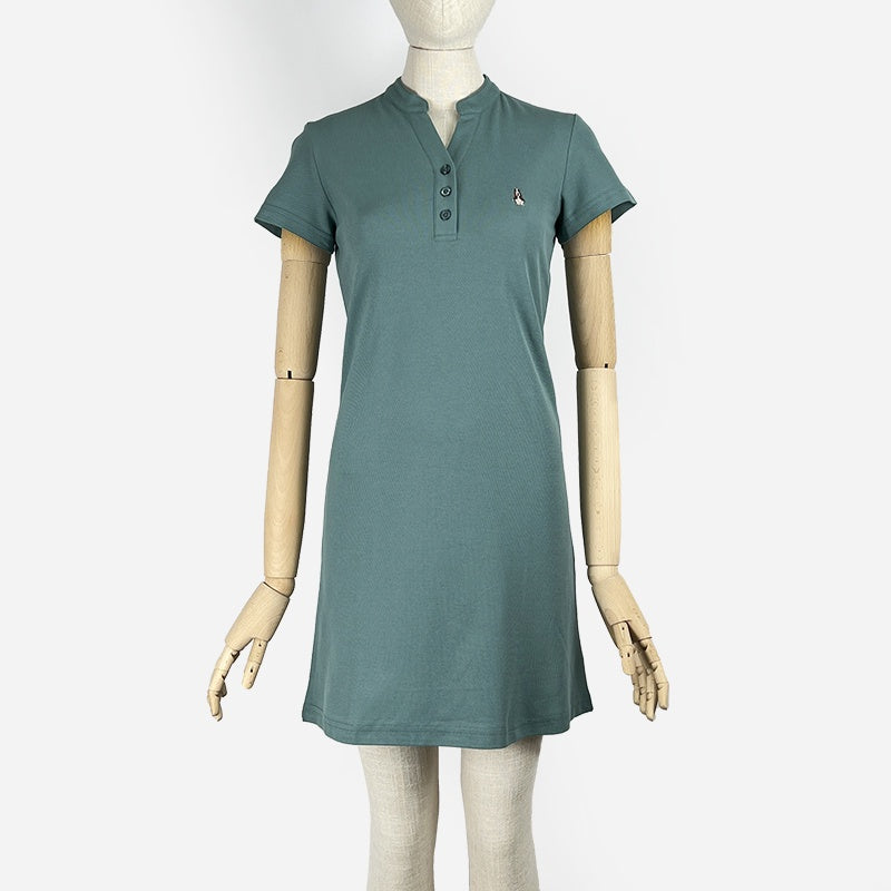 Ladies' Polo Dress with Small Dog | Pique Cotton | HLD278468