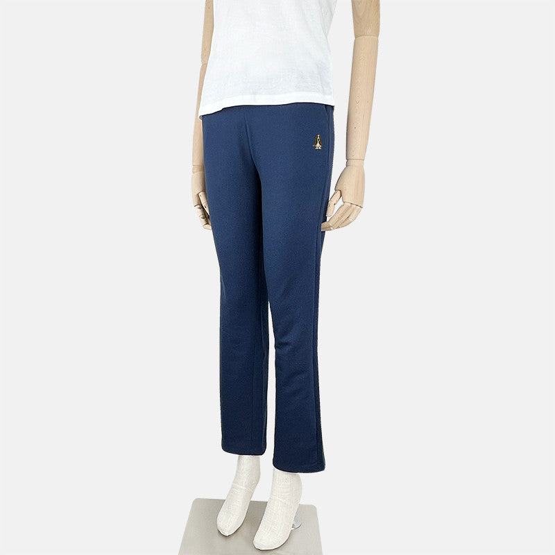 Ladies' Terry Yoga Pants With Logo Embroidery | Cotton Spandex | HLJ338519
