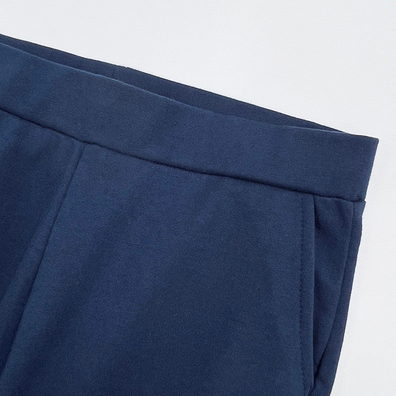 Ladies' Terry Yoga Pants With Logo Embroidery | Cotton Spandex | HLJ338519