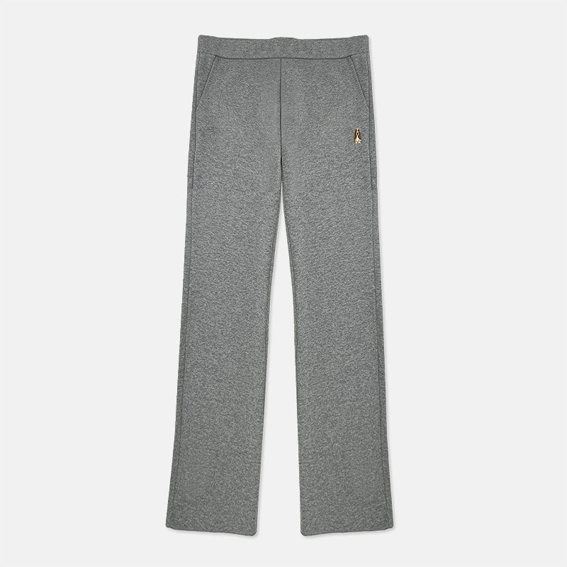 Ladies' Terry Yoga Pants With Logo Embroidery | Cotton Spandex | HLJ338519