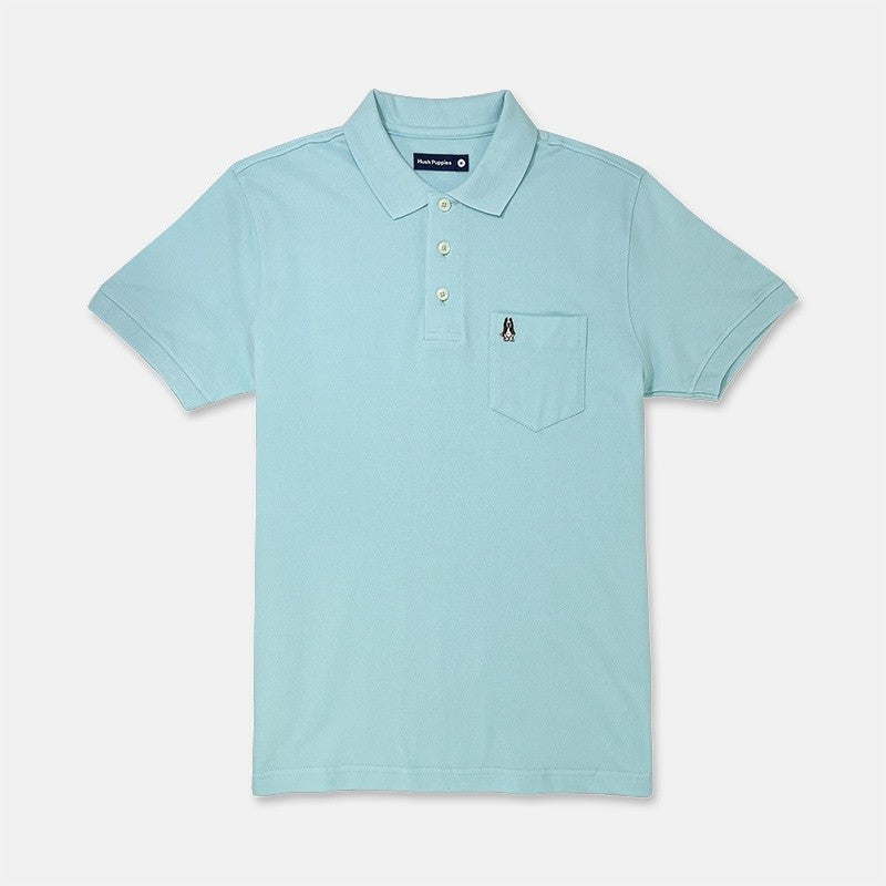 Men's Knit Basic Polo With Embroidery on Pocket | 100% Cotton | HMP601364