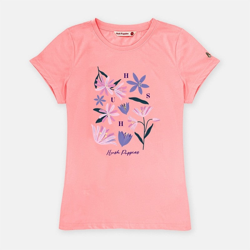 Ladies' Round Neck Graphic Tee | 100% Cotton | HLT579821