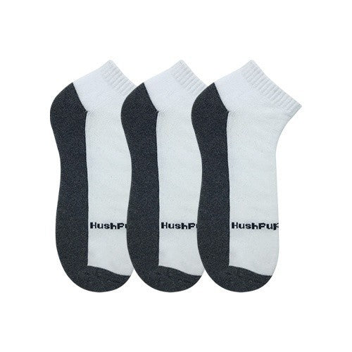 3prs Men's White Ankle Half Terry Socks | Cotton Elastane | S136