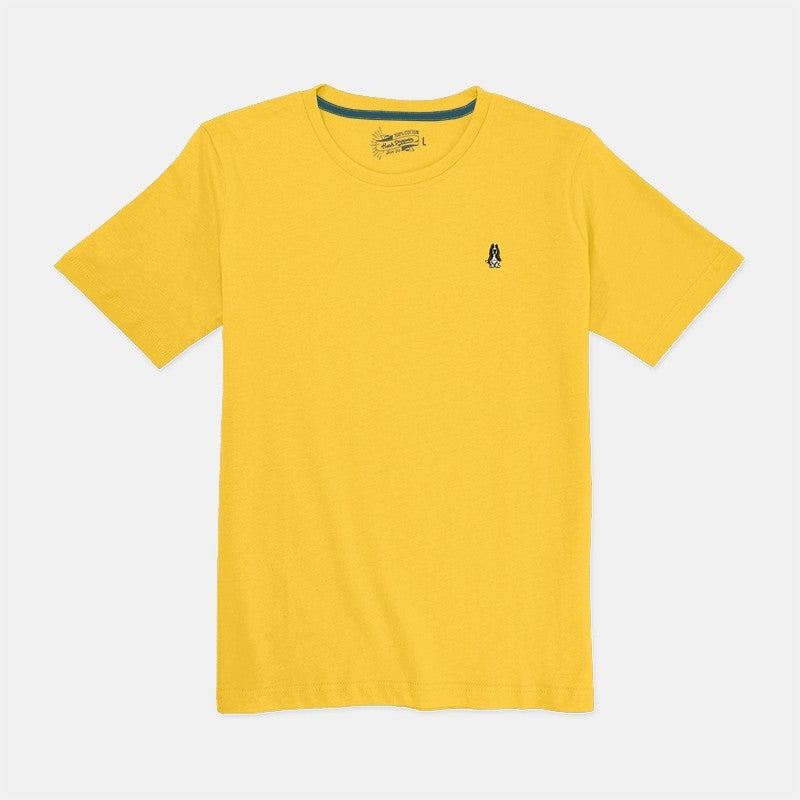 Hush Puppies Men's Round Neck Basic Tee | 100% Cotton | Slim Fit | HMT439212