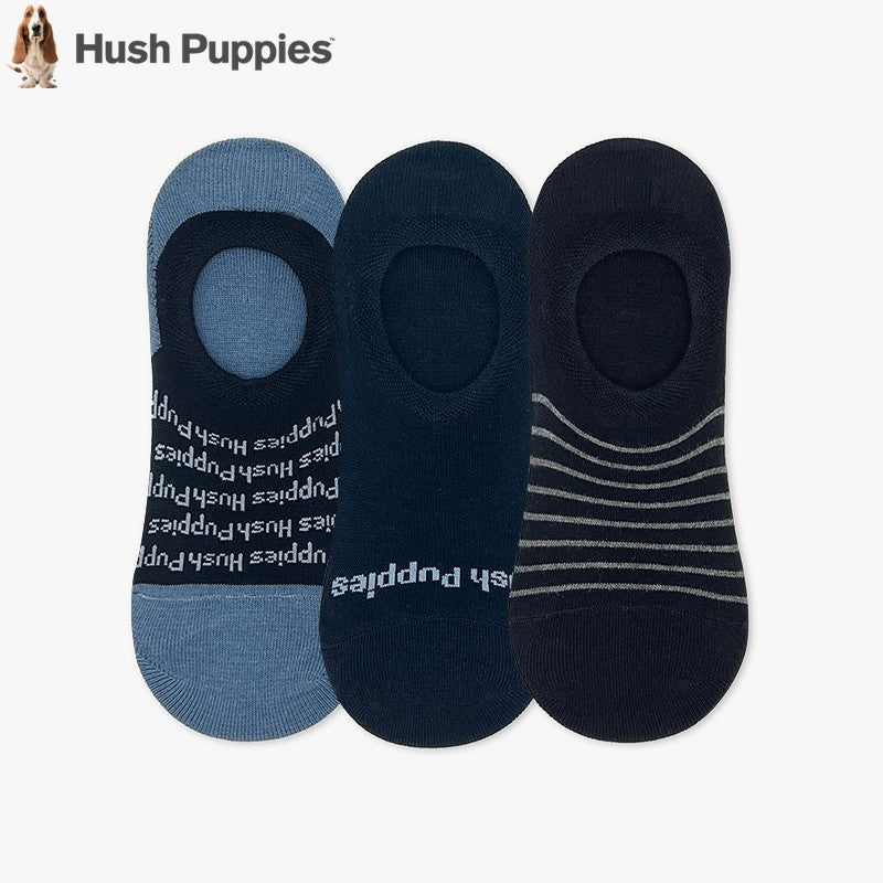 3prs Men Full Print No-Show Ankle Socks | Cotton Spandex | HMS479556