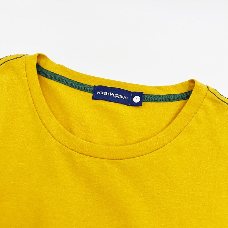 Men's Round Neck Basic Tee With Embroidery | Regular Fit | HMT308875