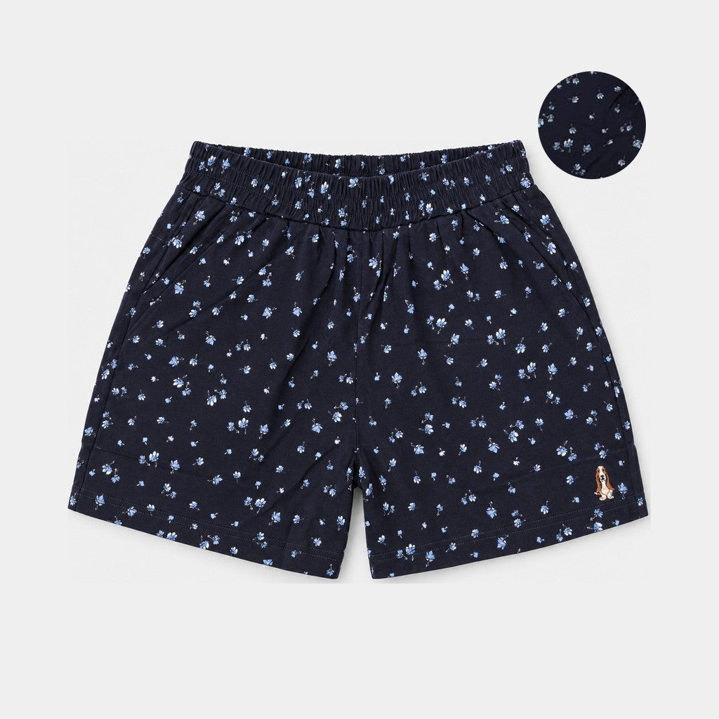 Women's Printed Easy Shorts | 100% Cotton | HLM639908