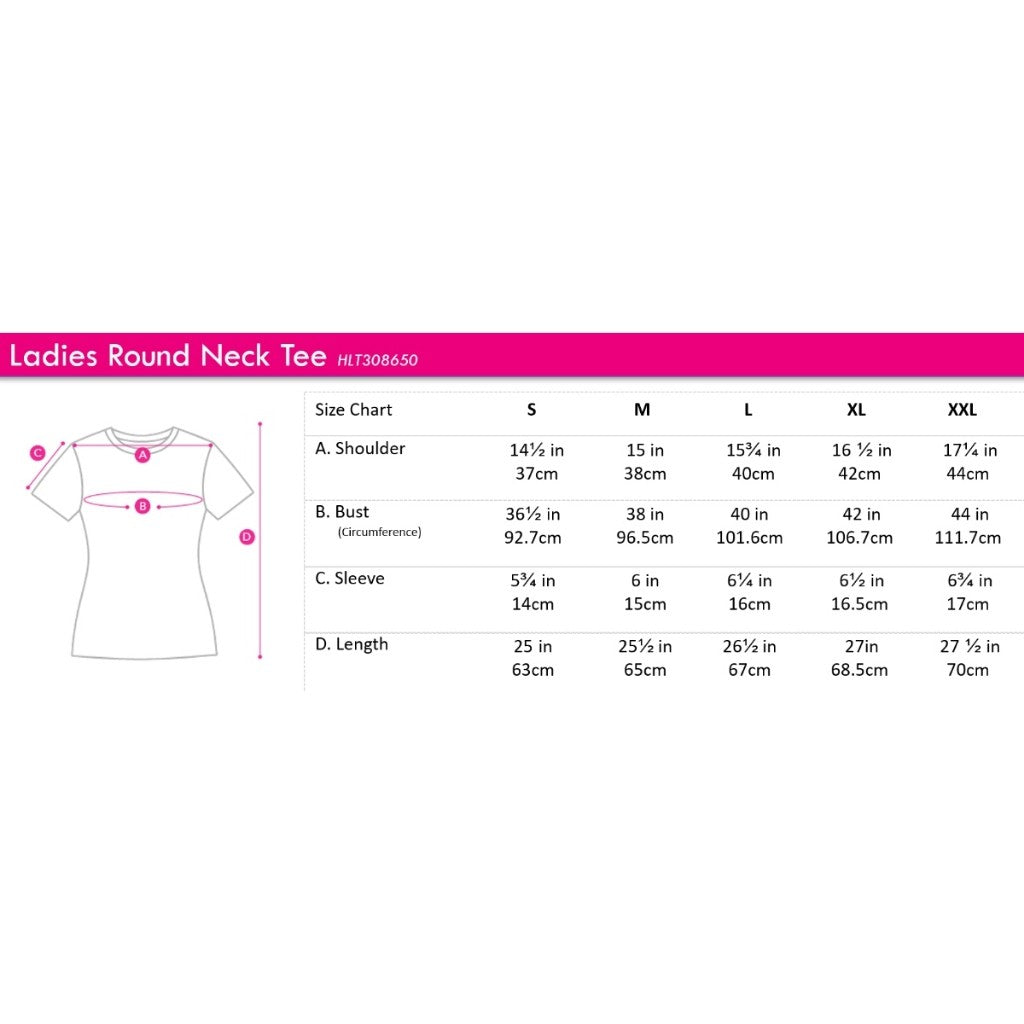 Ladies' Round Neck Basic Tee With Embroidery | HLT308650AS1