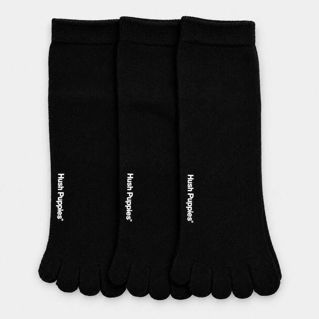 Men's 3prs Quarter Length Toe Socks | Cotton | HMS651053