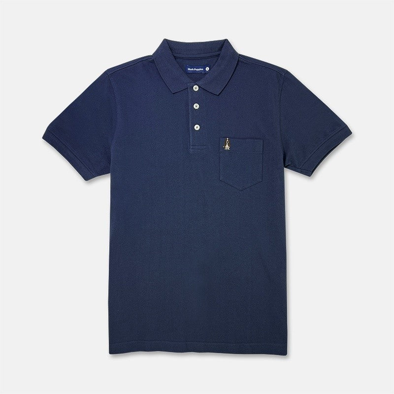 Men's Knit Basic Polo With Embroidery on Pocket | 100% Cotton | HMP601364