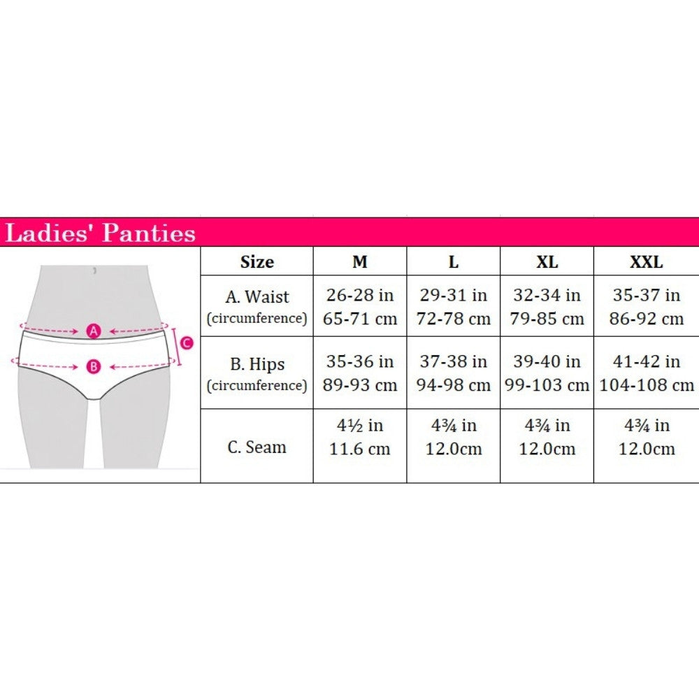 Cotton Spandex Midi 5pcs Ladies Panties HLU008885