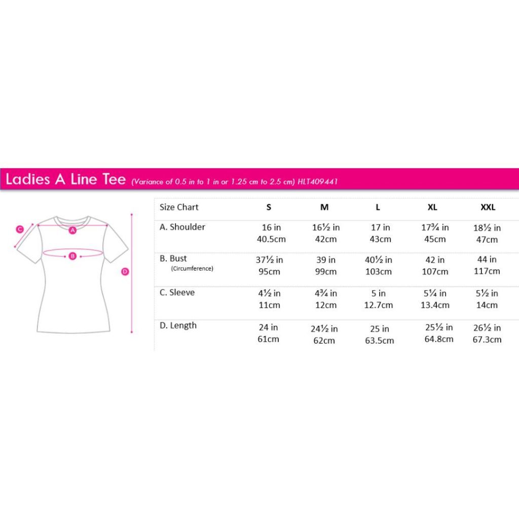 Ladies' Round Neck Basic Tee With Embroidery | A Line | HLT409441